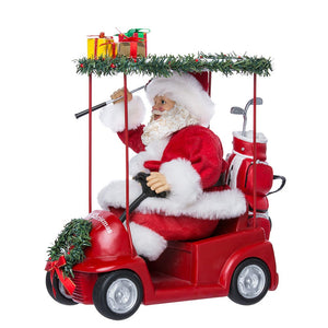 Santa Driving Golf Cart
