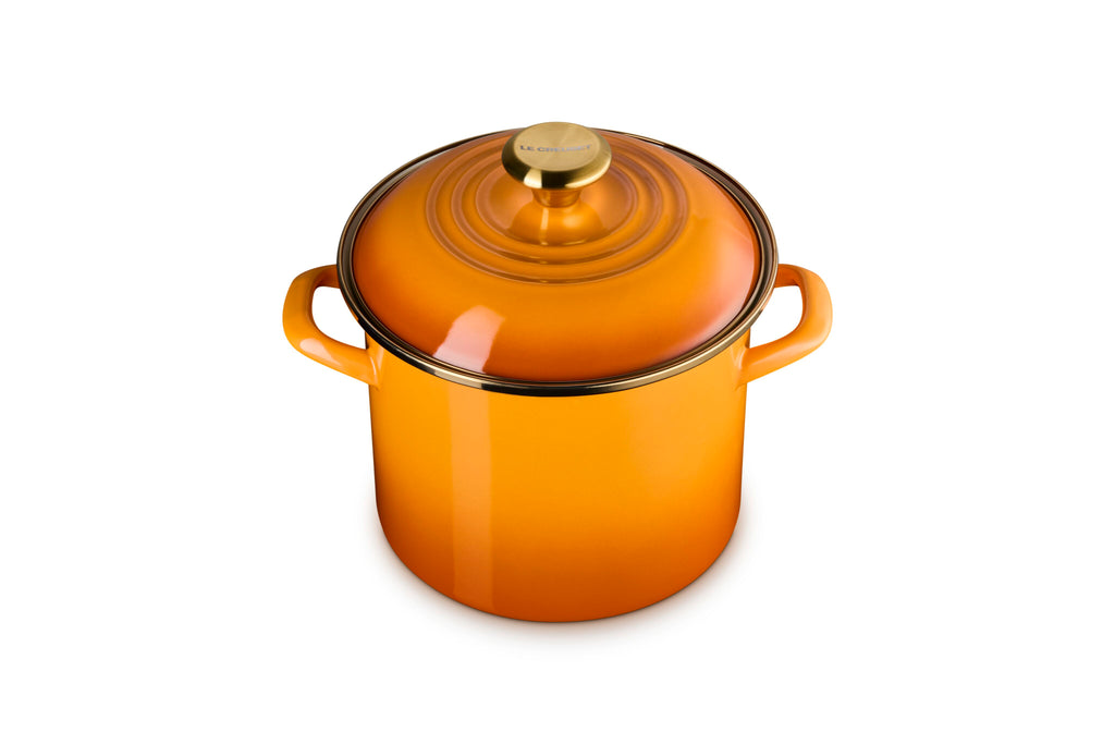 Le Creuset Classic Round Stockpot with Gold Rim , 6 qt., Persimmon
