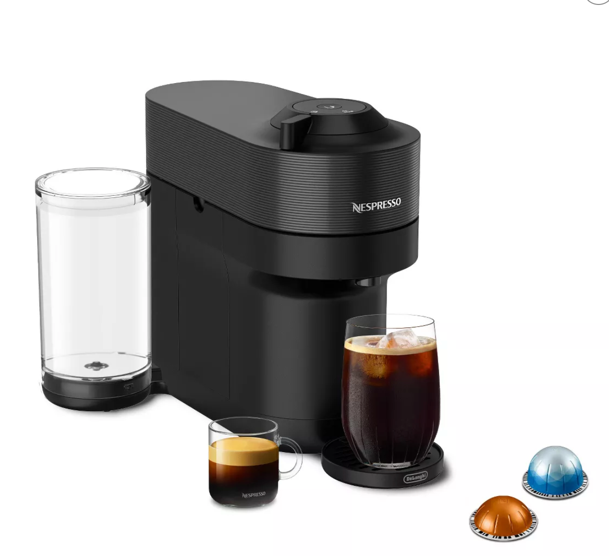 Black Nespresso Vertuo Pop+ Coffee Maker and Espresso Machine