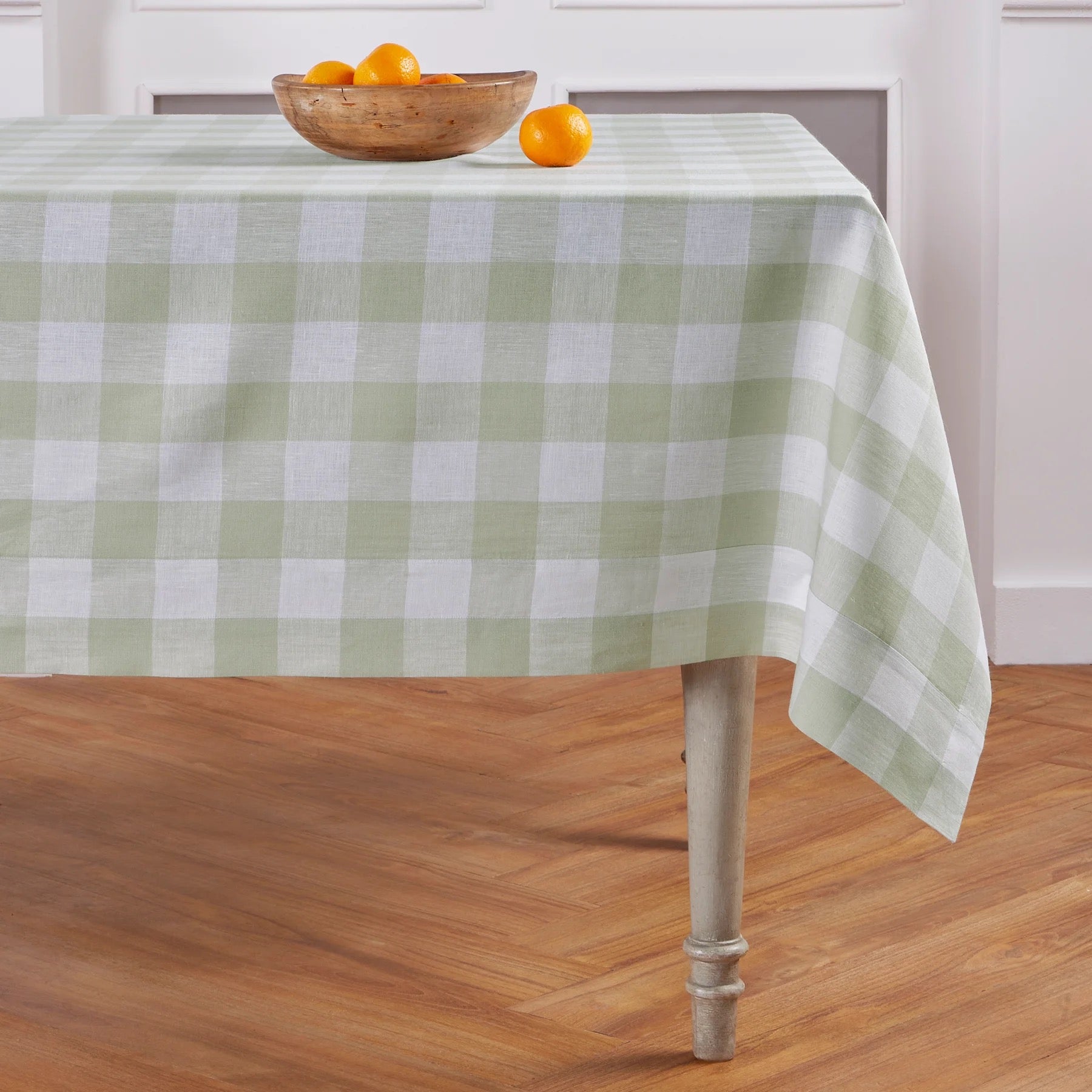 Buffalo Check Tablecloth, sage