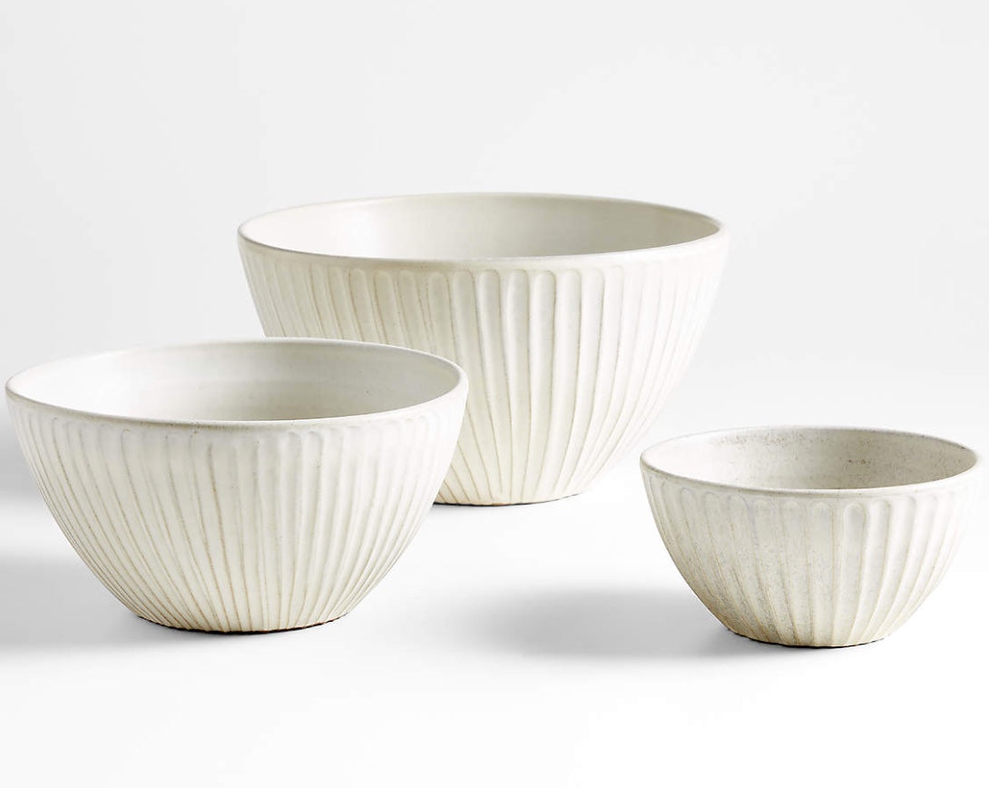 Caramel Ceramic Mixing Bowls by Gaby Dalkin, Set of 3