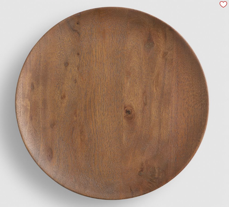 Chateau Handcrafted Acacia Wood Charger Plate - Brown