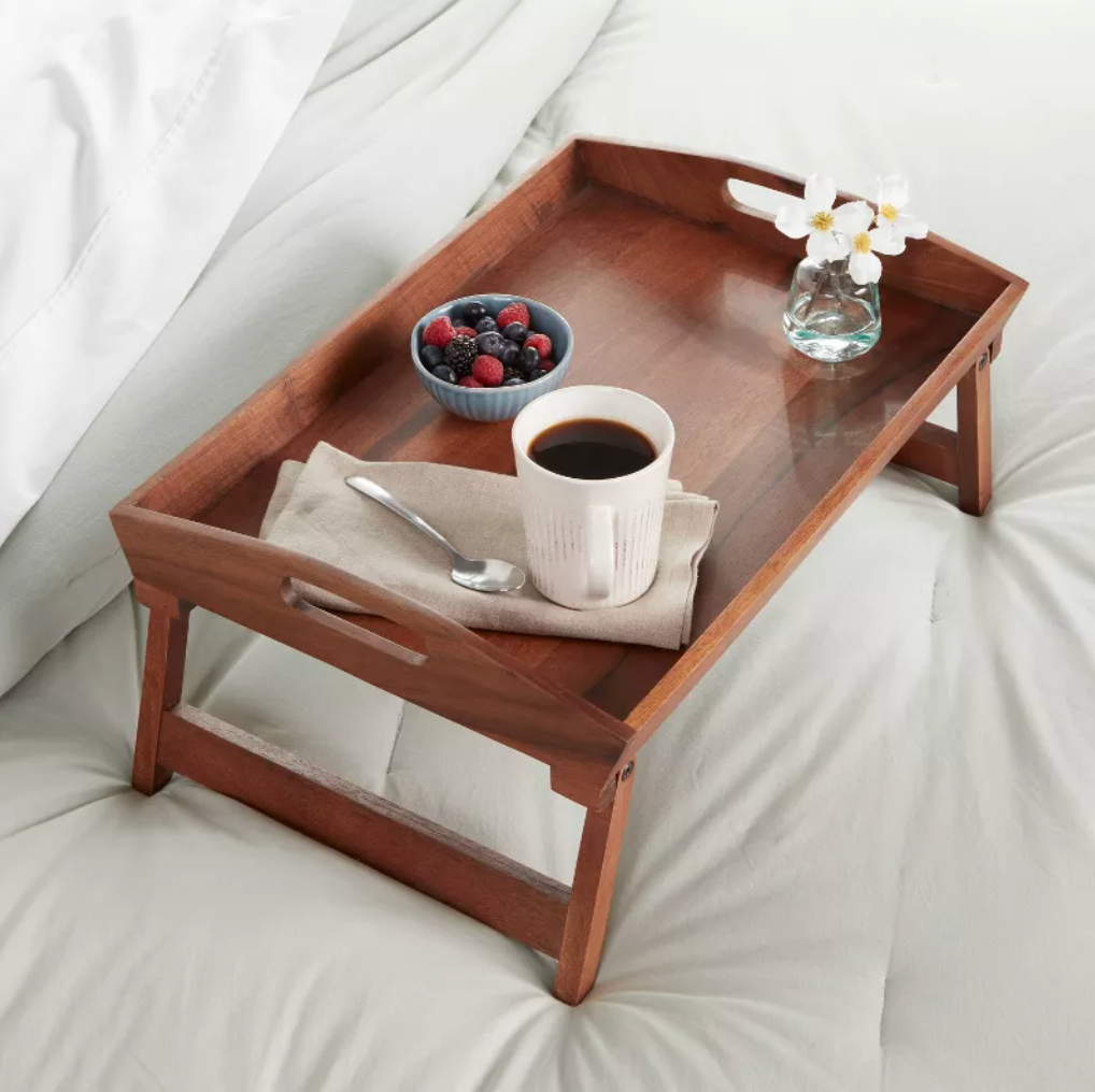 22" x 14" Wood Signature Bed Tray - Threshold™