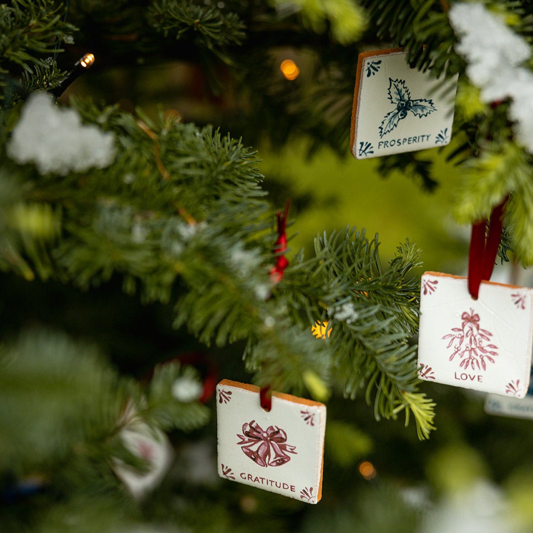 Mini Delft Charms in Crimson, Set of 6