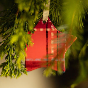 Tartan Charm Baubles in Pink & Blue