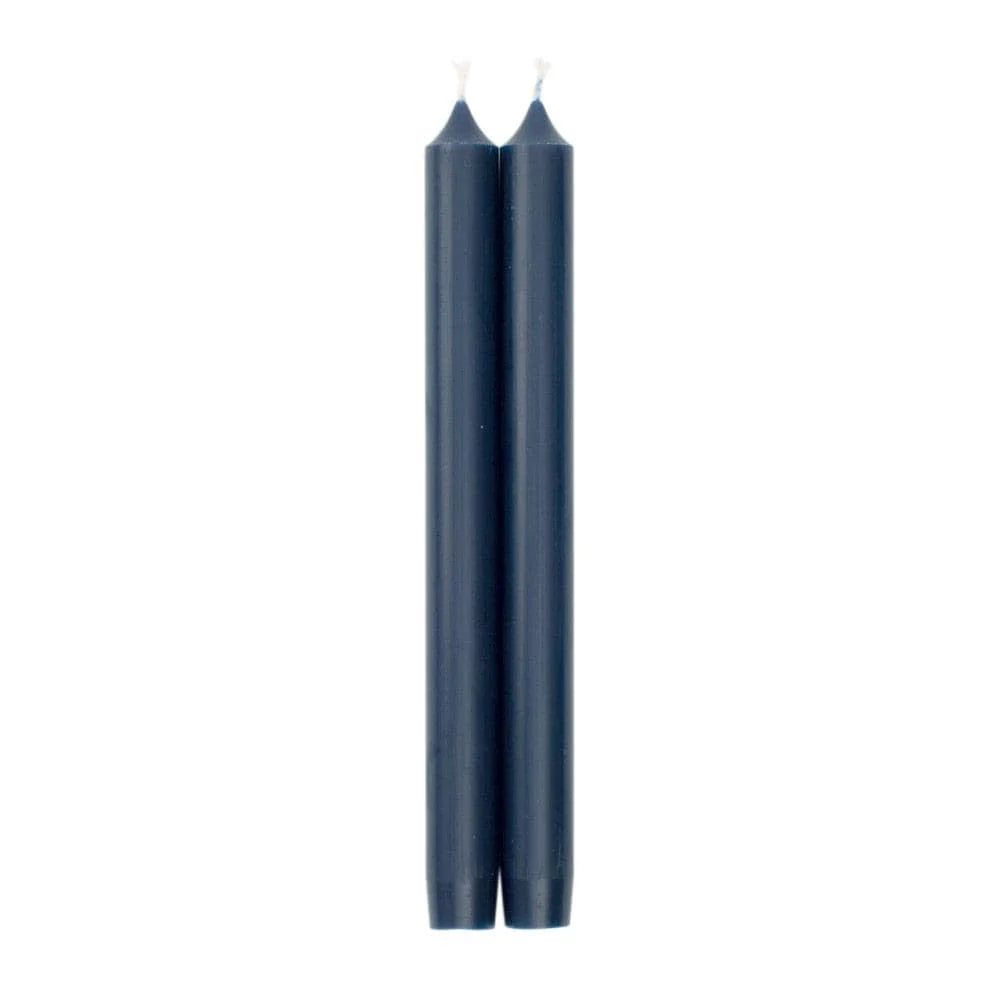 Caspari Straight Taper 10" Candles in Marine Blue, Set of 12