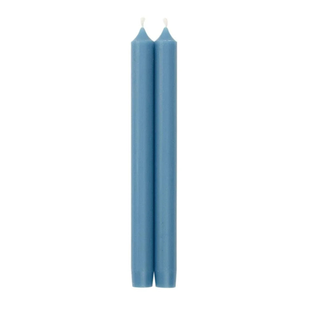 Caspari Straight Taper 10" Candles in Parisian Blue, Set of 12