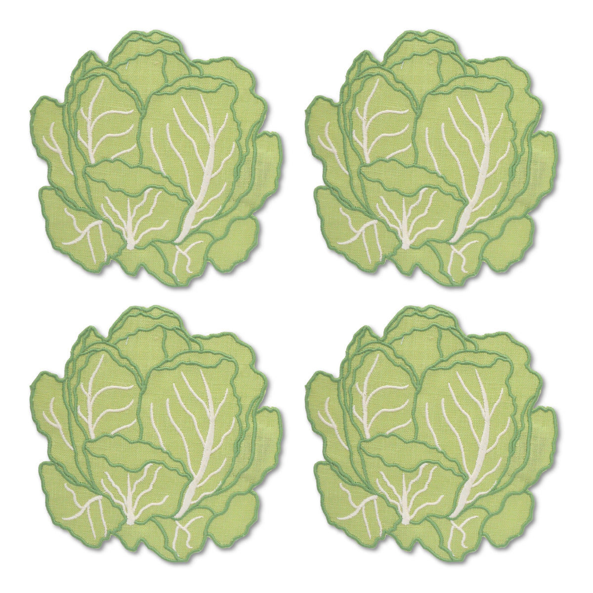 Cabbage Cocktail Napkins (4) cabbage linen tableware to match dodie thayer tory burch plates Chefanie 