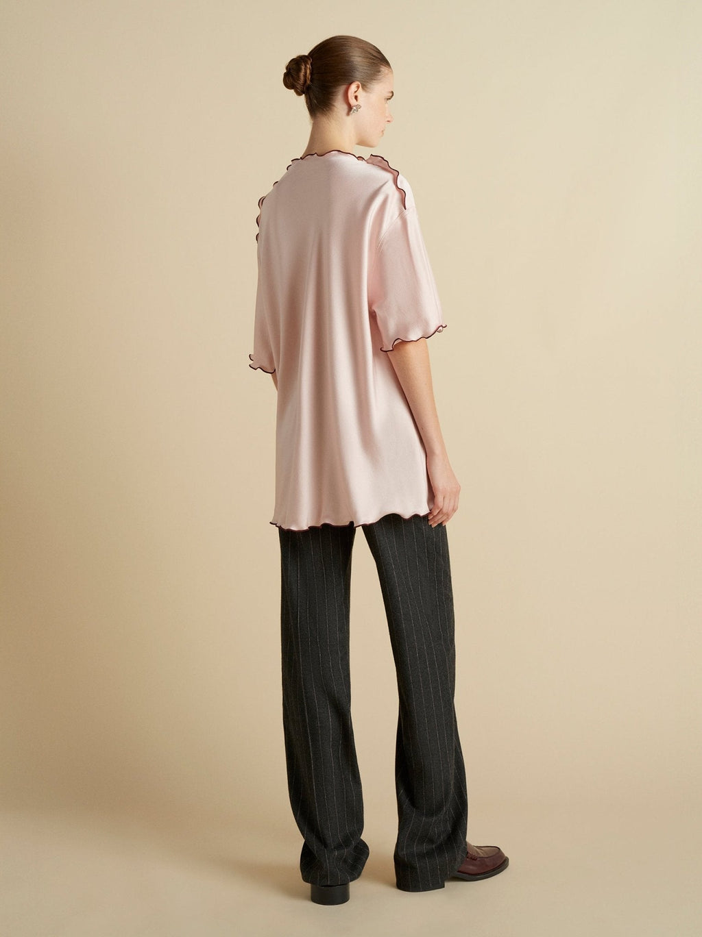 Cady T-Shirt with Scalloped Edge - Marina Moscone