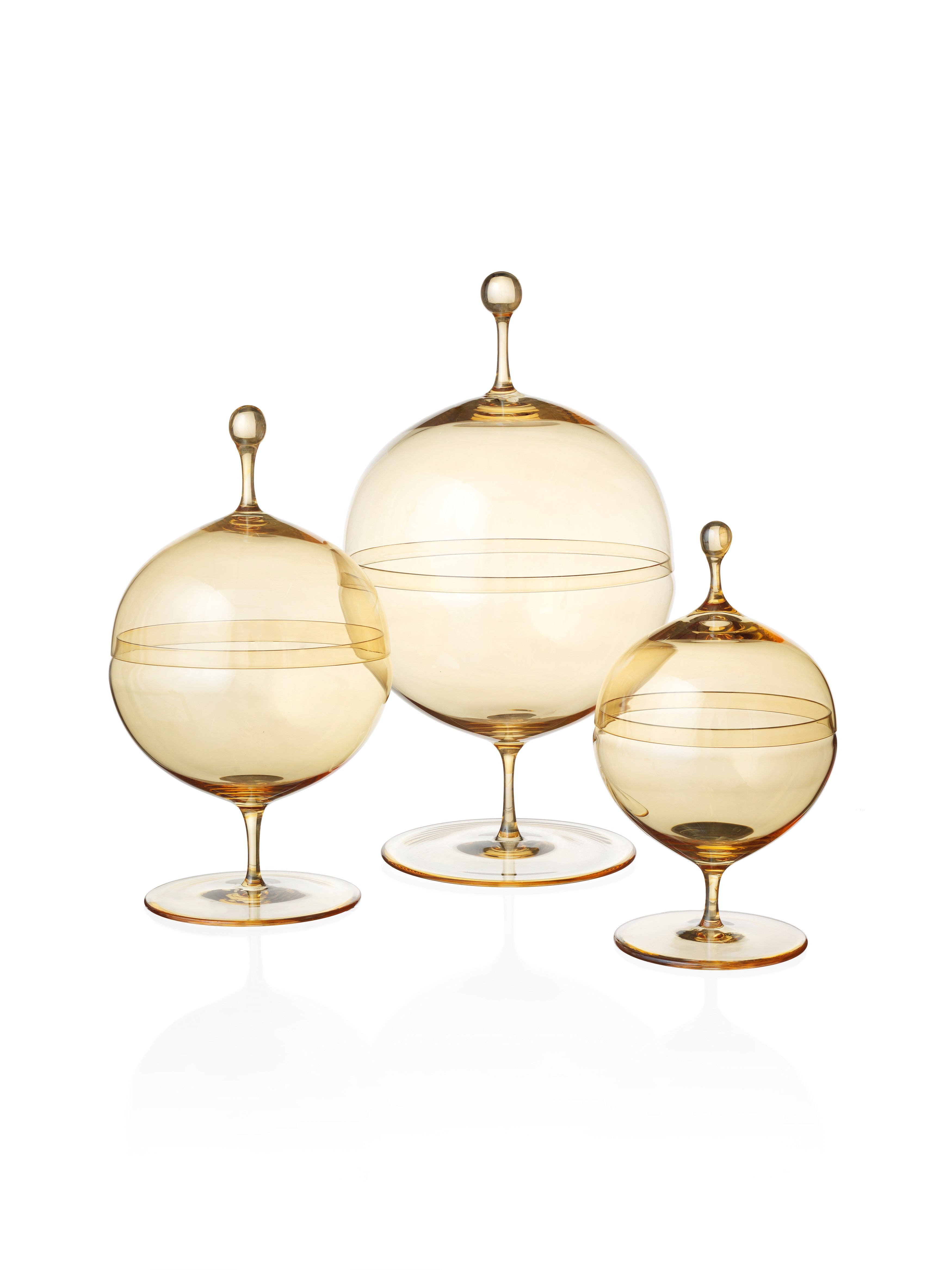 Crystal Candy Dish I. in Gold Lustre