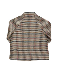 Back of checked Tweed Car Coat for girl and boy
