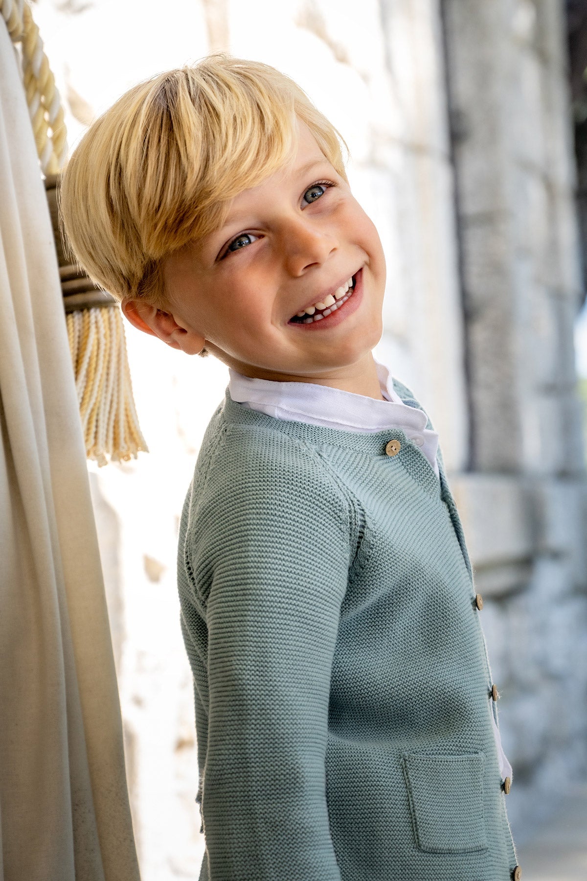 Adrian Cardigan in Mint Green