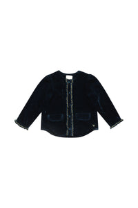 Vendôme Jacket in Navy Smocked