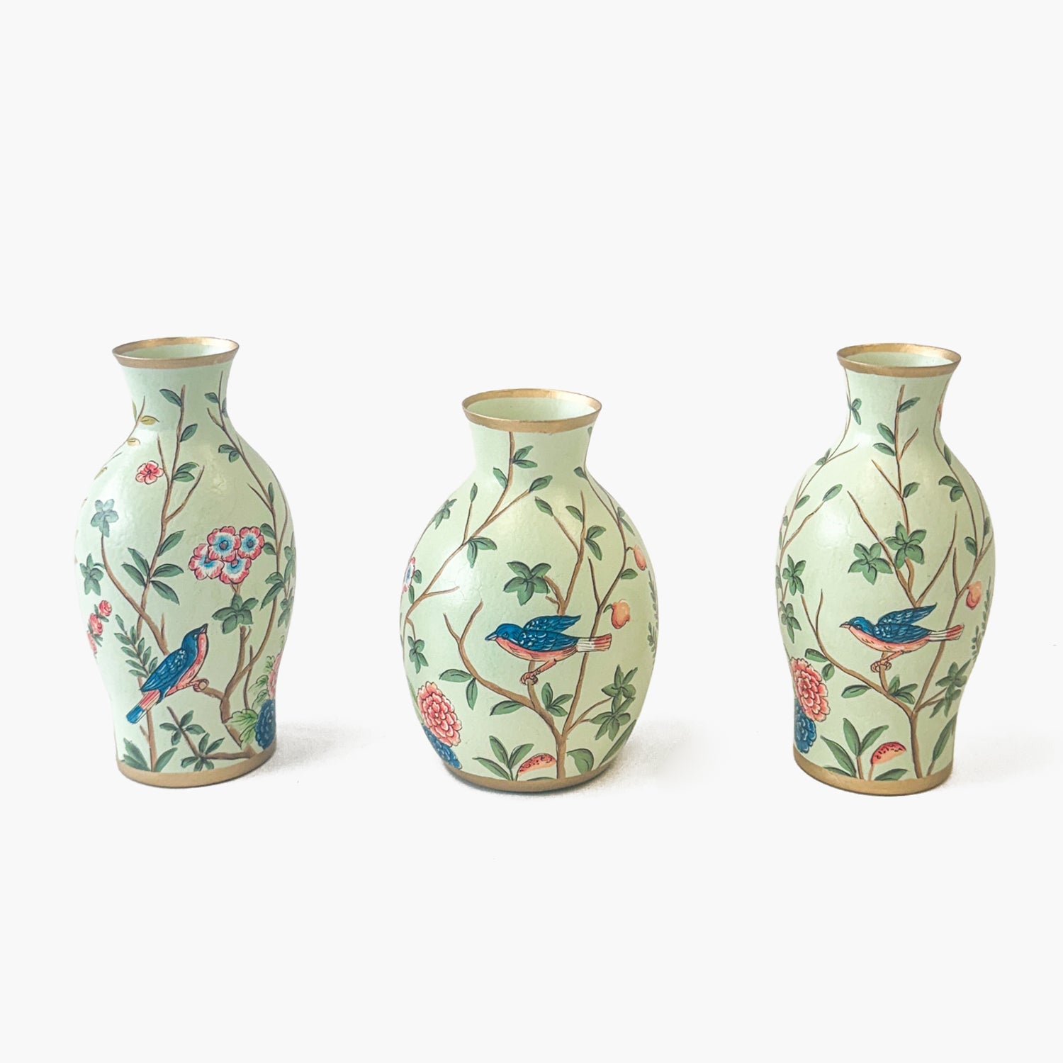 Chinoiserie Tole Bud Vases (Set of 3)