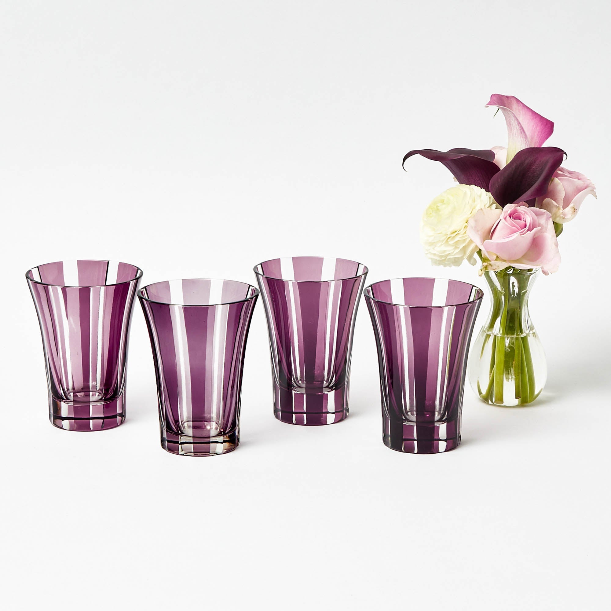 Aubergine Positano Glasses (Set of 4)