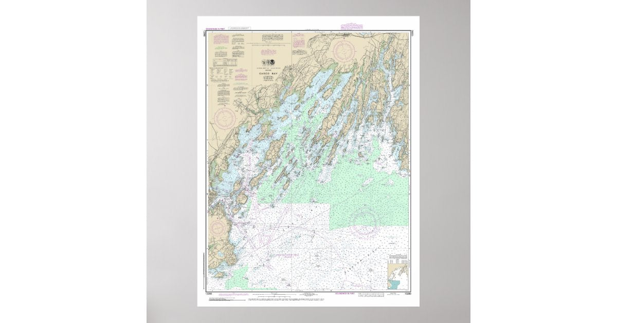 Casco Bay Nautical Chart 13290