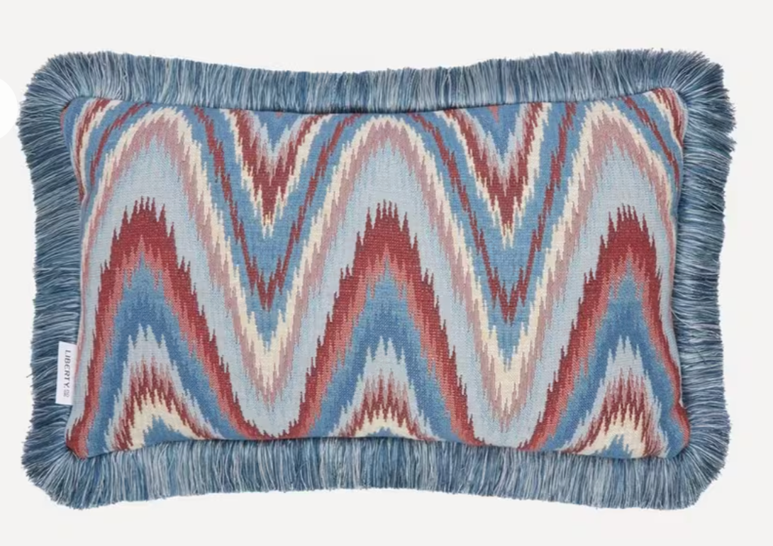 Bombazine Velvet Fringed Cushion