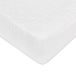 Quilted Changing Pad Cover in GOTS Certified Organic Muslin Cotton in White