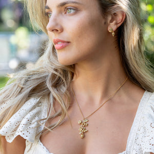 Meadow Bouquet Charm Necklace in Gold