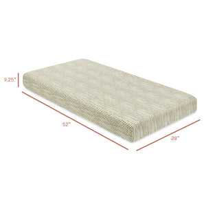Crib Sheet in GOTS Certified Organic Brushed Cotton by Nate Berkus in Juniper Stripe