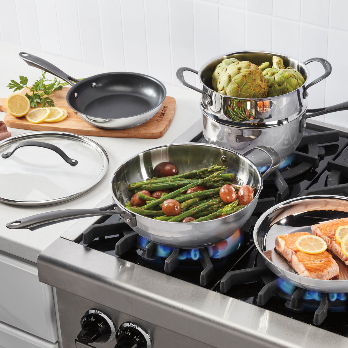 Radiant Pro Stainless with Brushed Titanium Finish 11-Piece Set in Stainless Steel