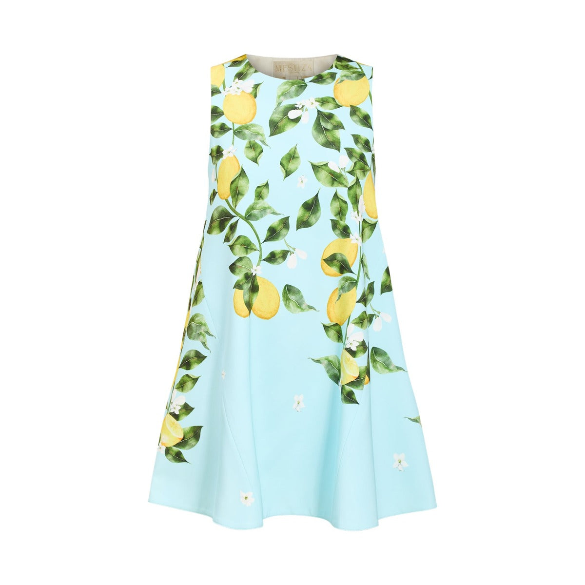 Cecily Sleeveless Convertible Mini Dress in Aegan Citrus