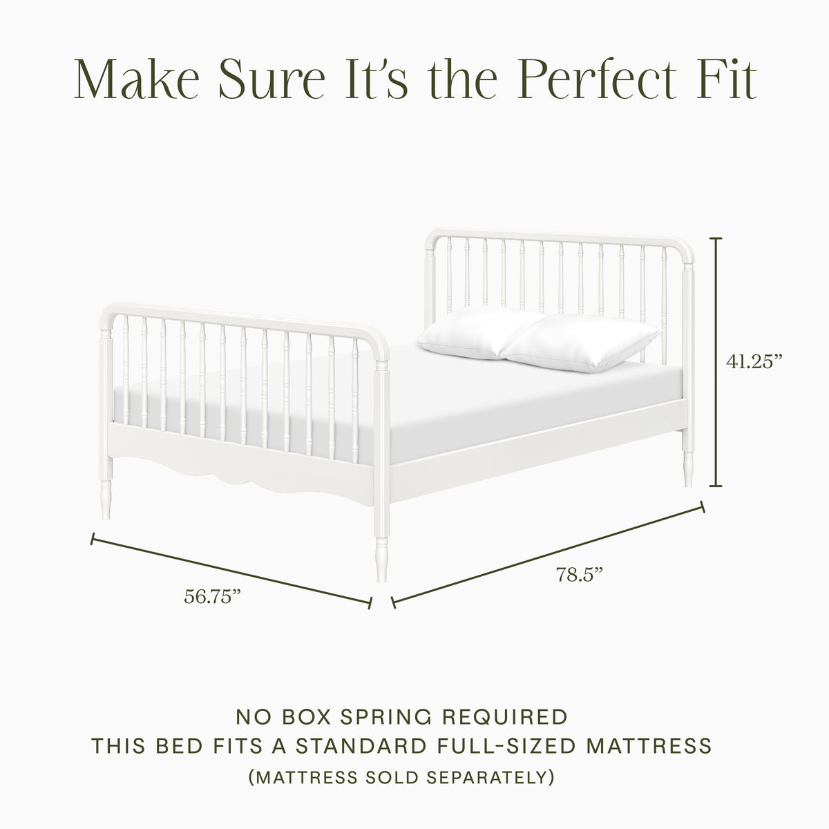 Liberty Spindle Full Bed in Warm White