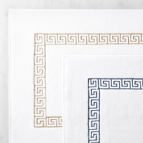 Chambers® Greek Key Bath Mat- navy