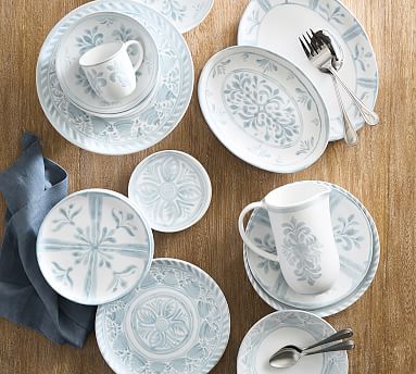 Chambray Tile Stoneware Dinner Collection