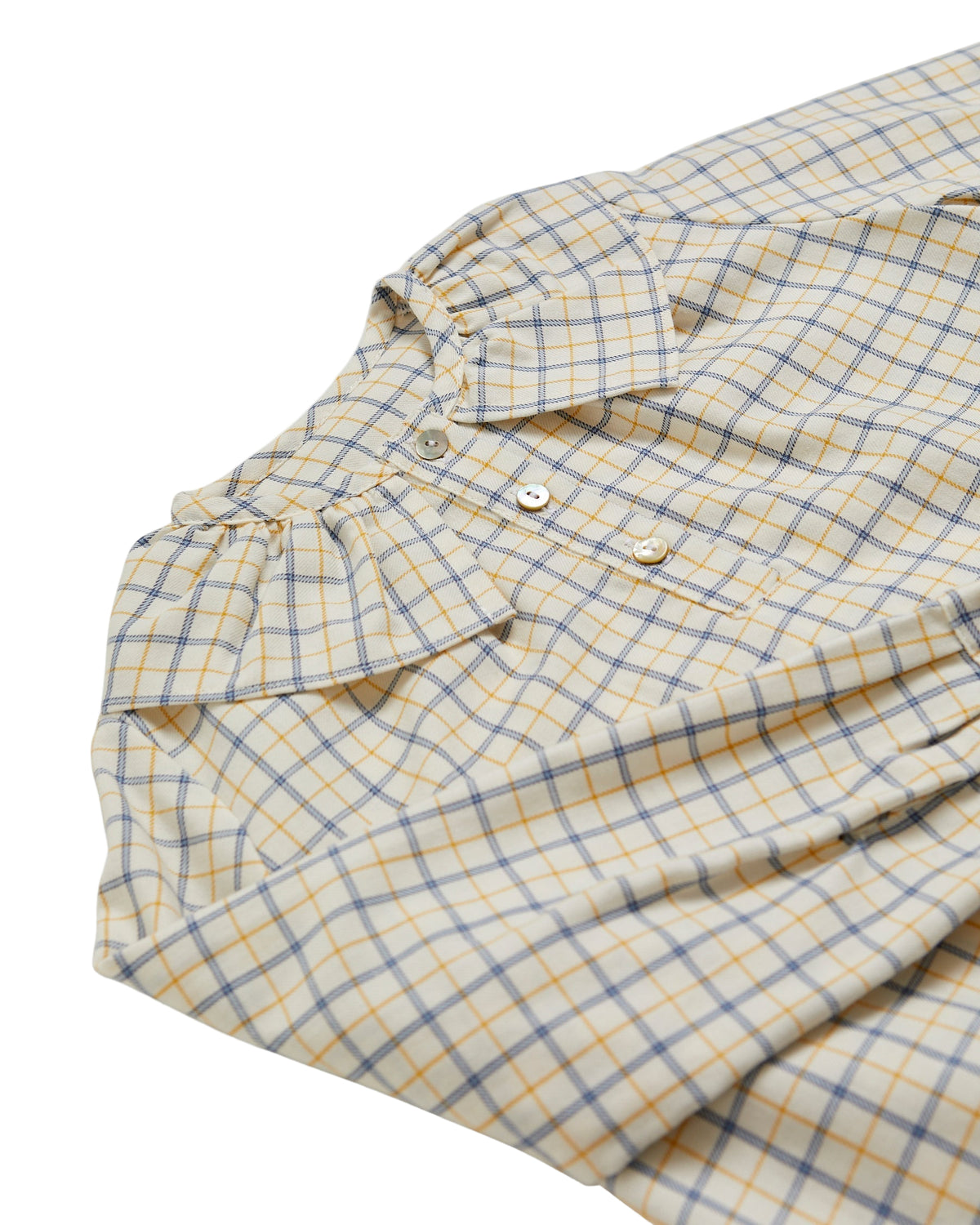 Champs-Elysees Blouse in Blue/Yellow Check