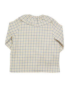 Champs-Elysees Blouse in Blue/Yellow Check