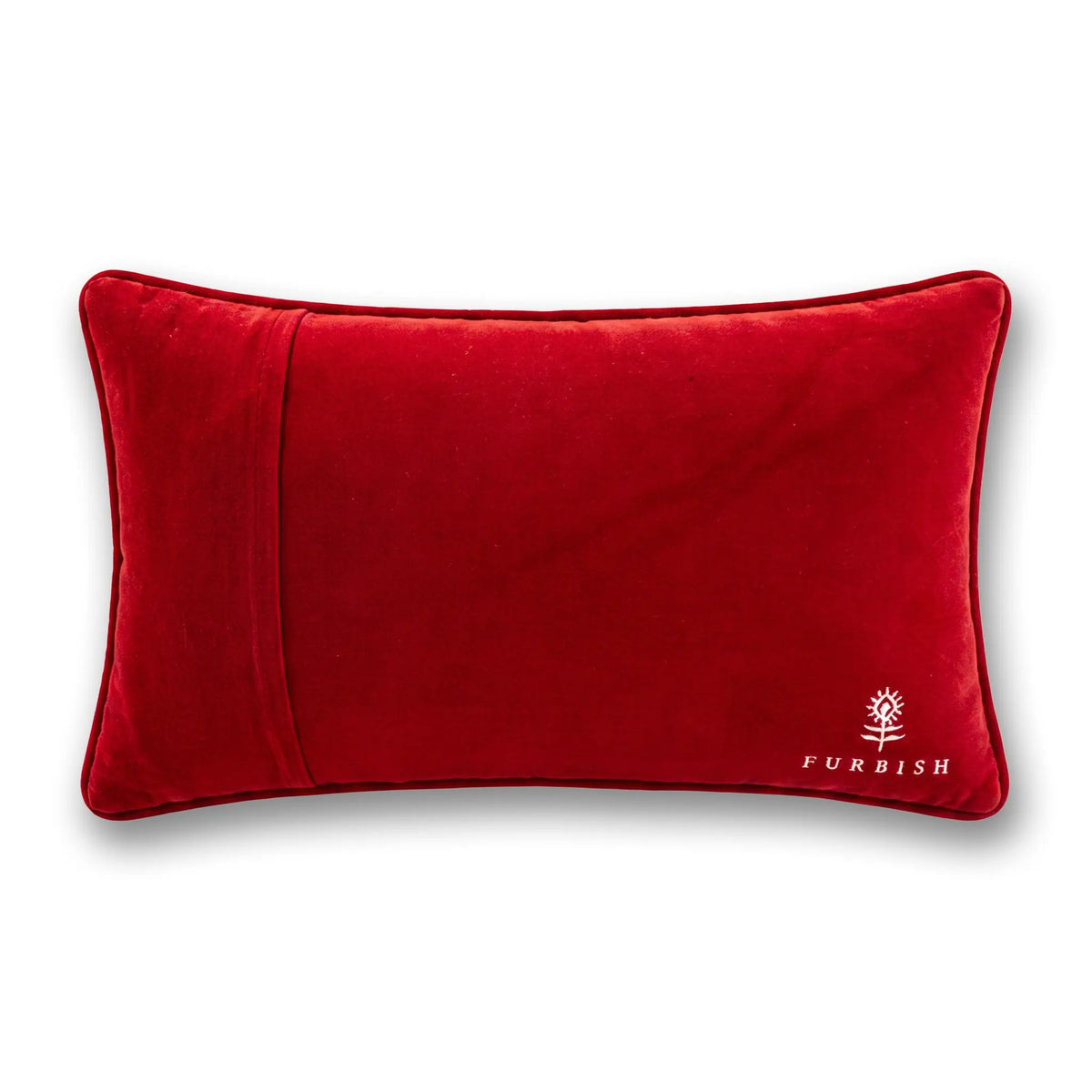 Check it Twice Needlepoint Pillow - velvet back