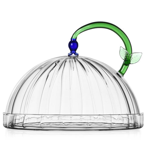 Botanica Glass Covered Cheese Plate with Dome