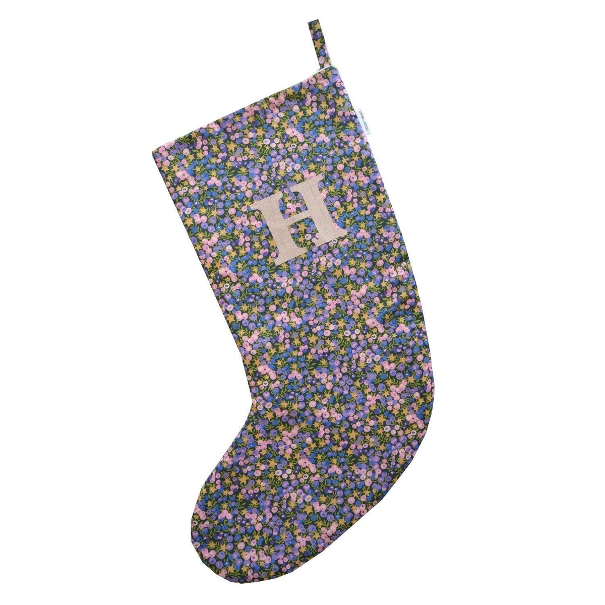 Christmas Stocking made with Liberty Fabric WILTSHIRE STAR - Coco & Wolf