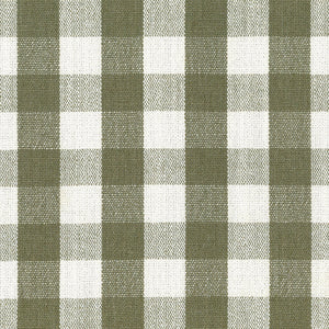 Crawford Pillowback Comfort Swivel Glider in Moss Green Gingham