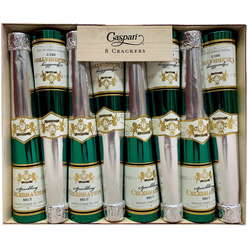 Sparkling Wine Bottle Luxury Cone Crackers, Set of 8