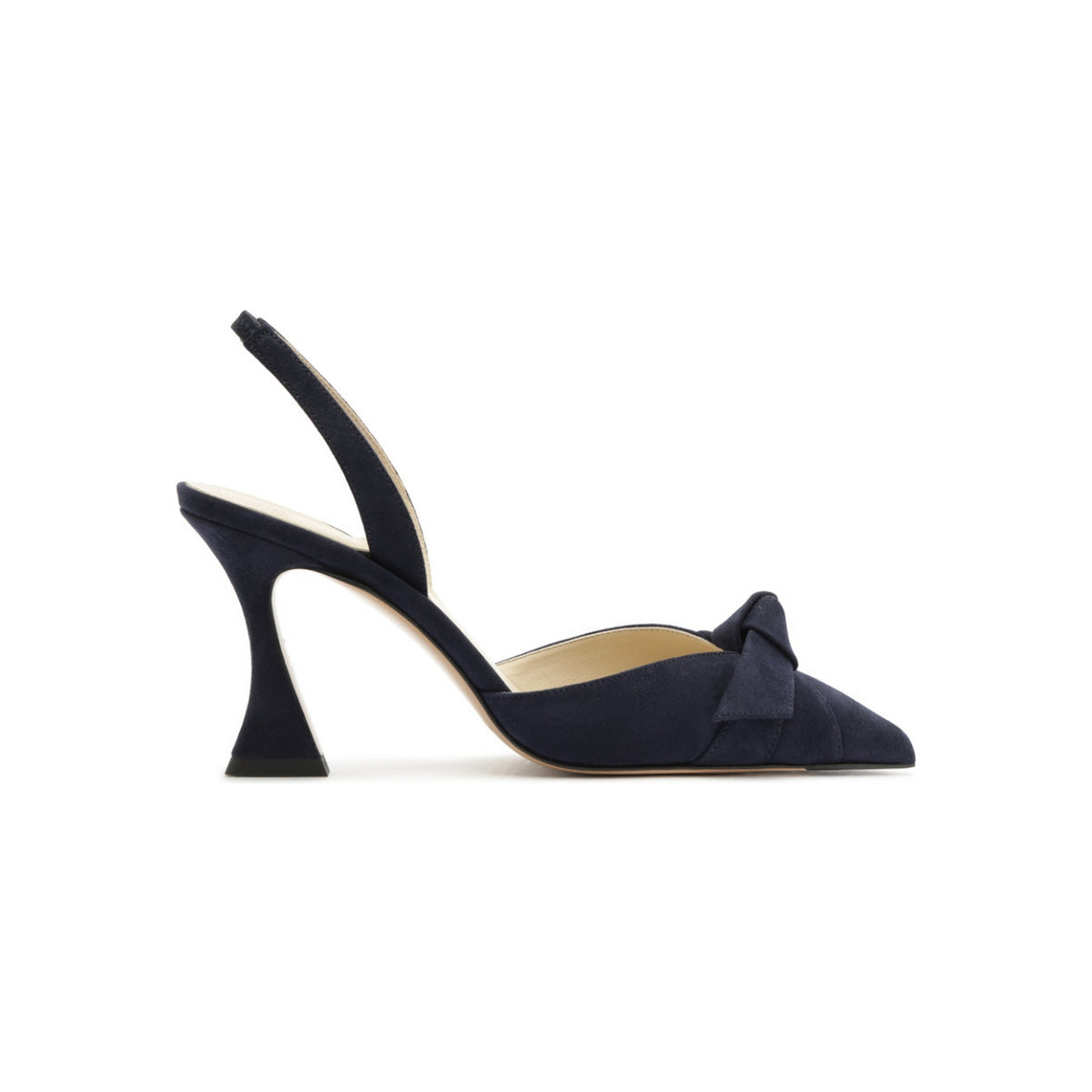Clarita Slingback 85 in Navy - 8in centered