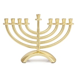 Classic Gold Plated Hanukkah Menorah