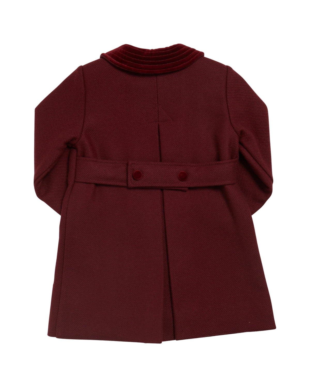 Girls' burgundy tweed coat