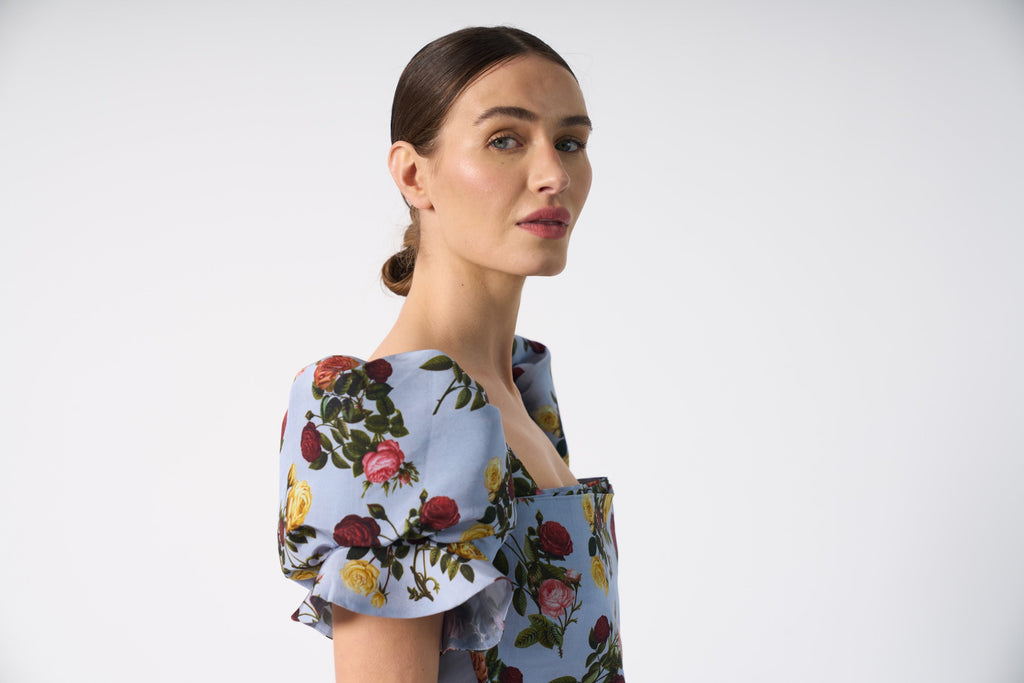 Rose Dress in Blue