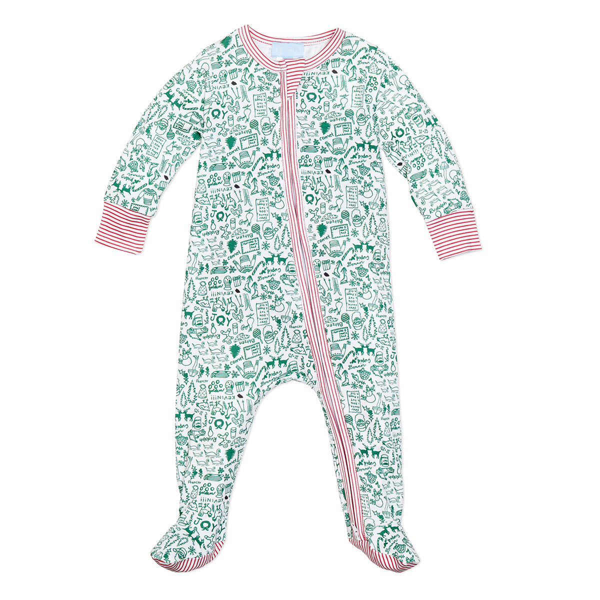 Joy Street Kids North Pole Christmas Zip Baby Onesie