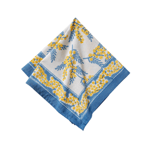 French Tablecloth Mimosa Blue & Yellow