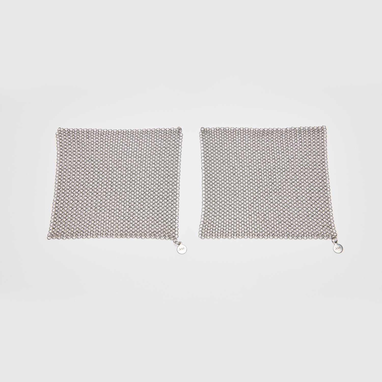 Chainmail Set of 2 Mesh Coasters