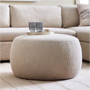 Cobble Round Ottoman - Medium