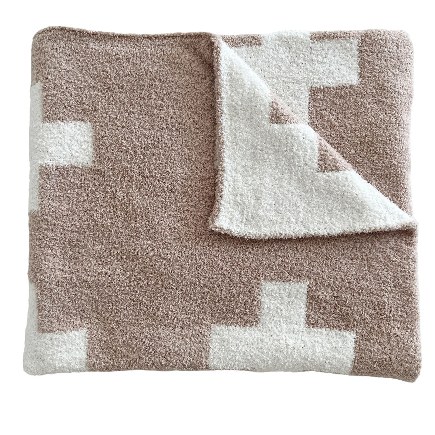 Bliss Blanket, Cocoa/White Cross