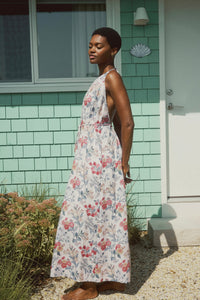 Halter Dress in Antique Floral