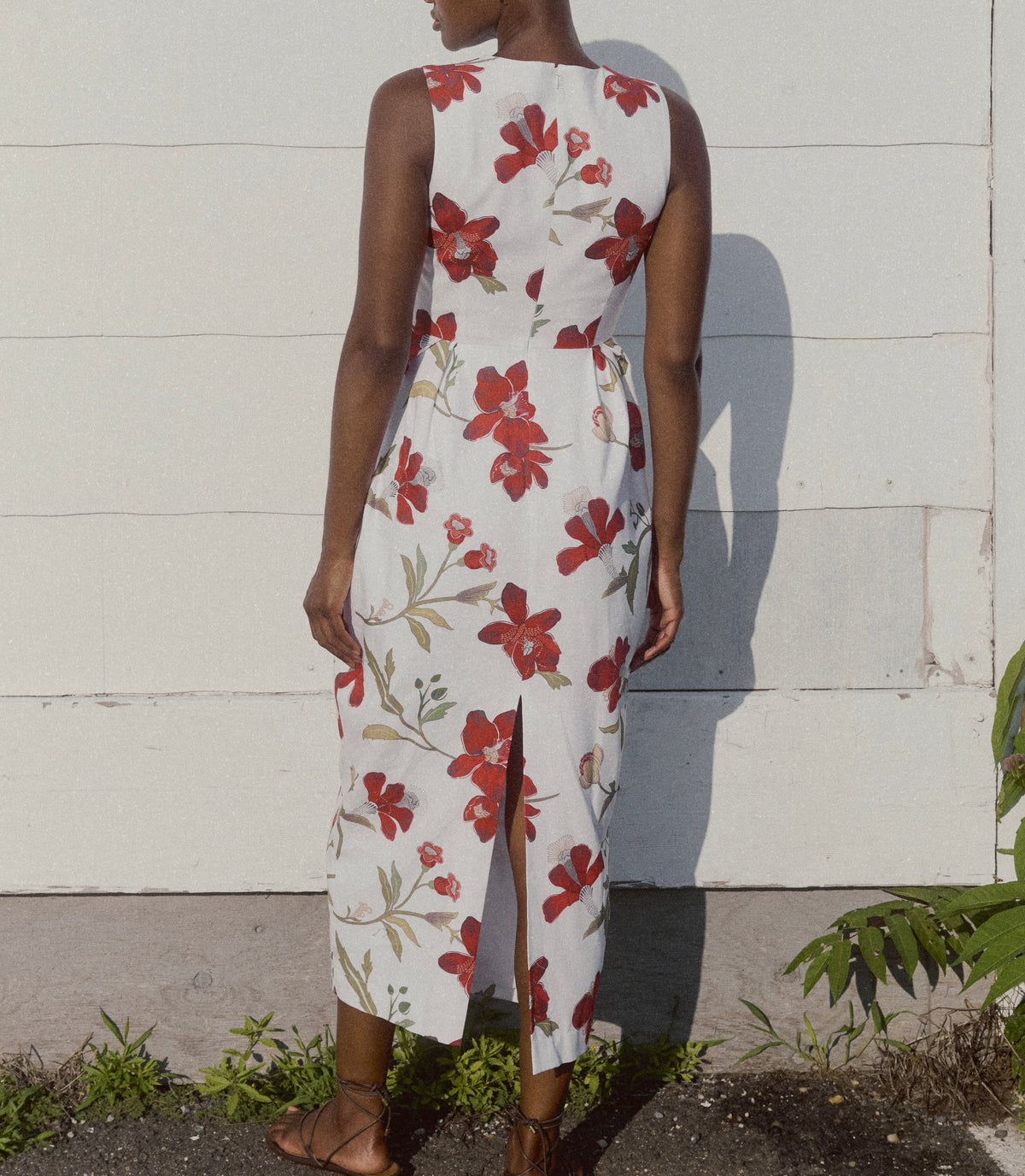 Avery Dress in Red Hibiscus