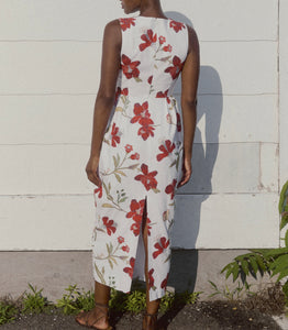 Avery Dress in Red Hibiscus