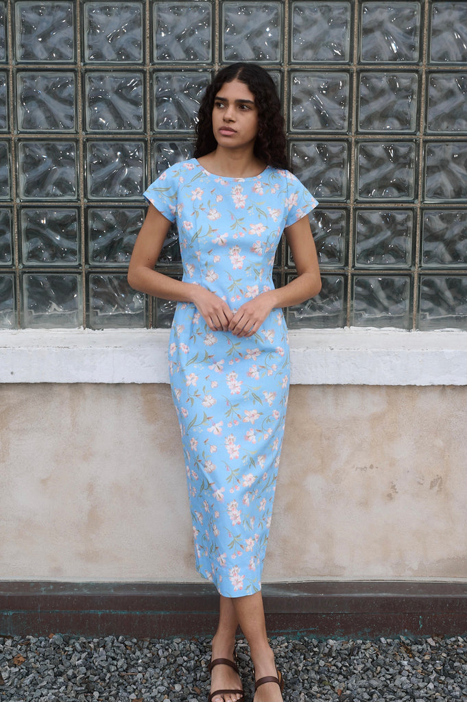 Charlie Dress in Blue Hibiscus | Over The Moon Charlie Dress in Blue Hibiscus | Over The Moon