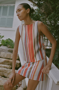 Mini Skirt in Vibrant Stripe